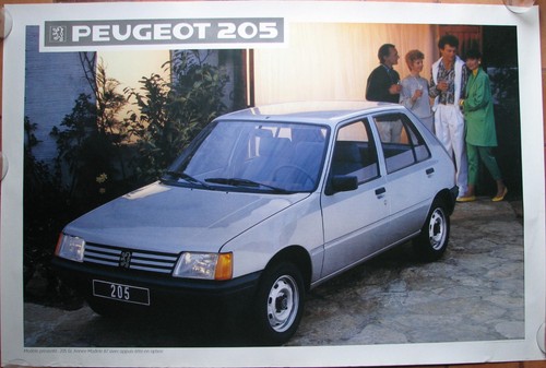 Poster peugeot 205 gl - 96:1,